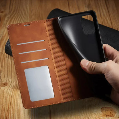 Samsung Telefoonhoes met Pasjeshouder – Magnetische Leren Boekhoes met Flip-Cover voor Pasjes en Briefgeld
