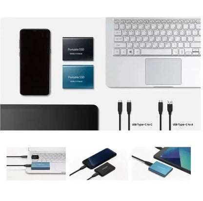 Draagbare SSD-Schijf 2TB Ultrasnelle Externe Harde Schijf USB-C voor Laptop PC Zwart Blauw Rood Dataopslag Backup