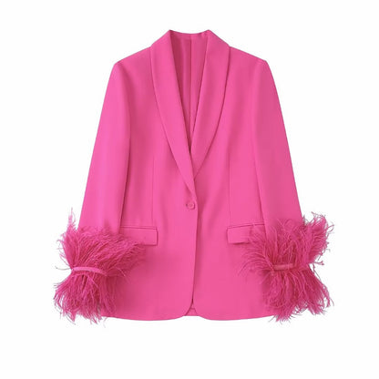 Roze Feestjurk met Pailletten en Veren Glitter