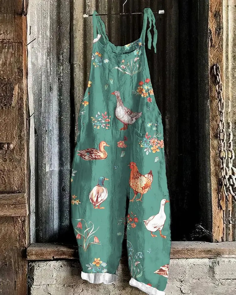Boerenstijl Jumpsuit Landelijke Stijl