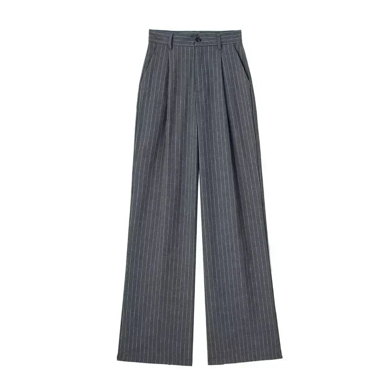 Dames Oversized Pantalon Beige Losse Zomerbroek