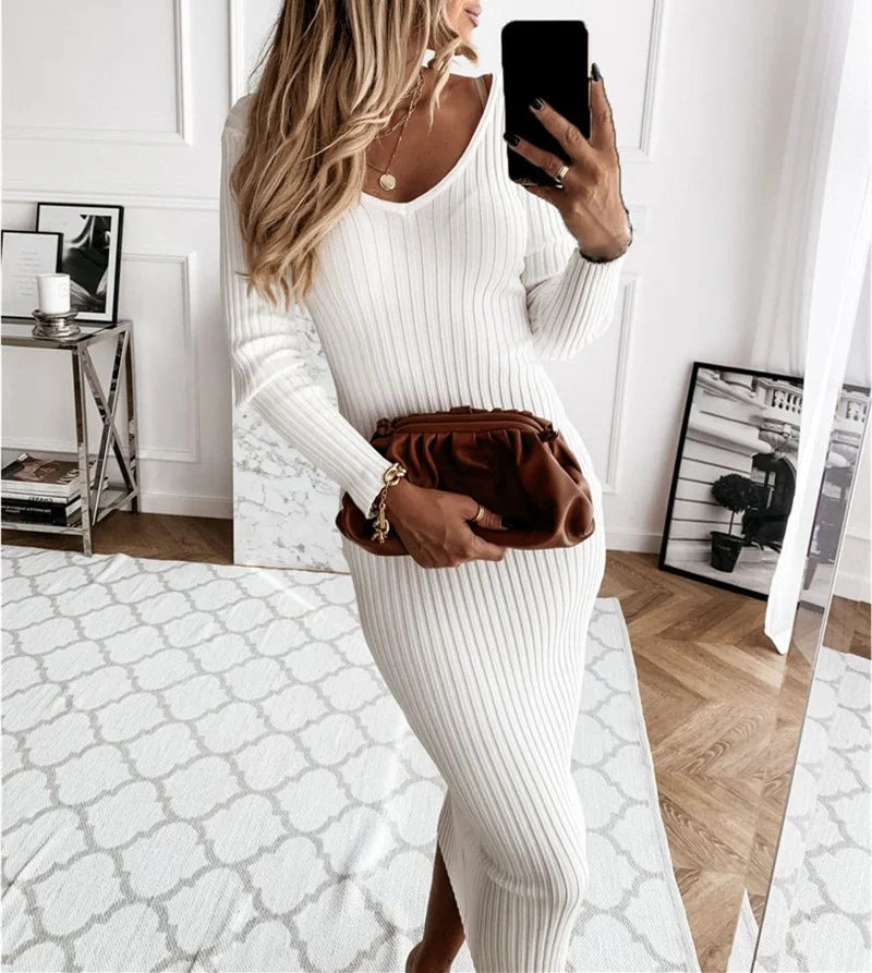 Lange Zomerjurk Maxi Jurk Nauwsluitend Zomerkleding