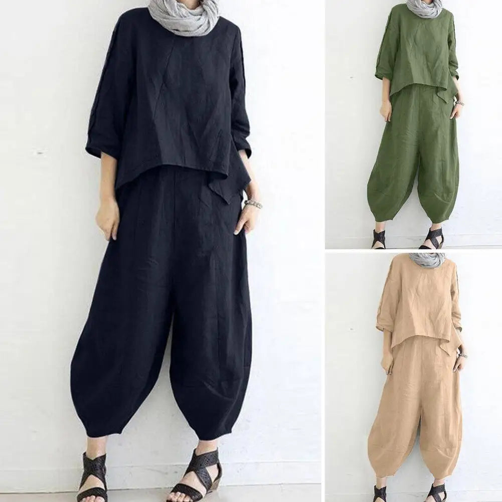 Luxe Harem Broek Pak Zwart Elegante Stijl