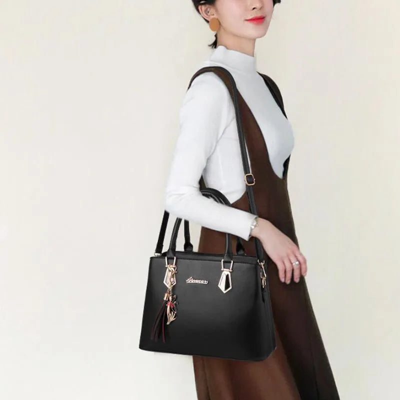 Luxe Fashion Tote Tas met Glanzend Design