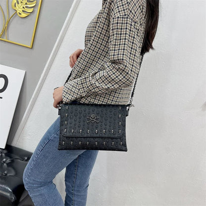 Luxe Crossbody Tasje met Riem en Rivet Details