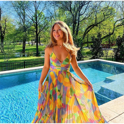Zomerjurk Vrouw Veelkleurig Bloemenprint