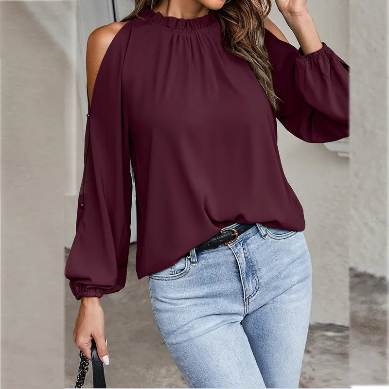 Dames Top Met Lange Mouwen Stijlvolle Look