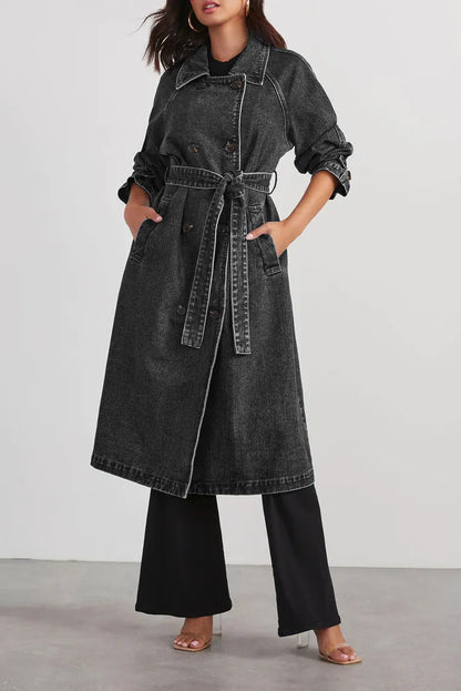 Blauwe Dames Jas Denim Klassiek Model