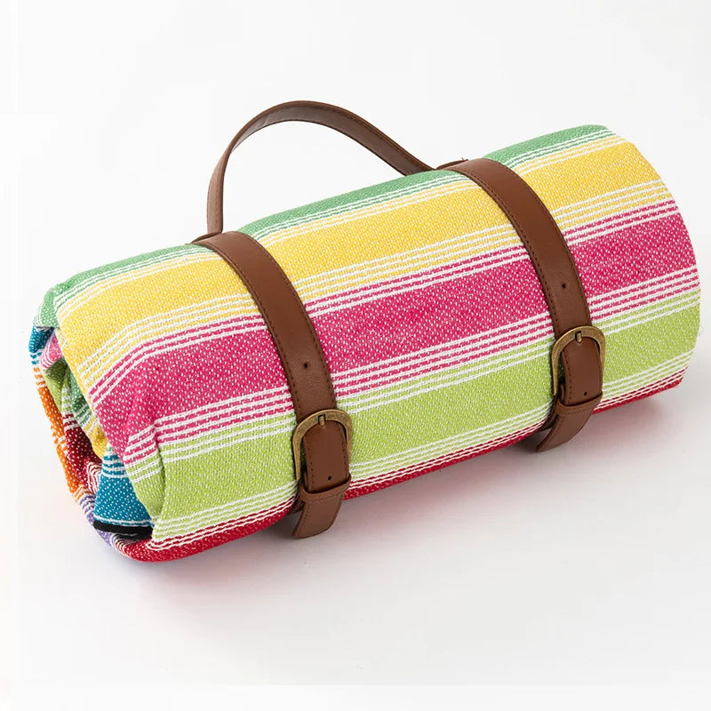 Picknickdeken Waterdicht Geruit Met Draagriem 150x200 Of 200x200 cm