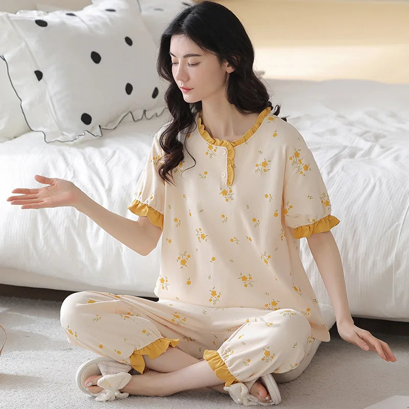 Zachte Zomer Pyjama Set voor Vrouwen