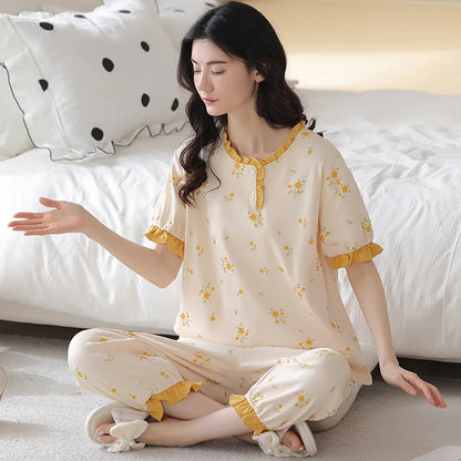 Zachte Zomer Pyjama Set voor Vrouwen
