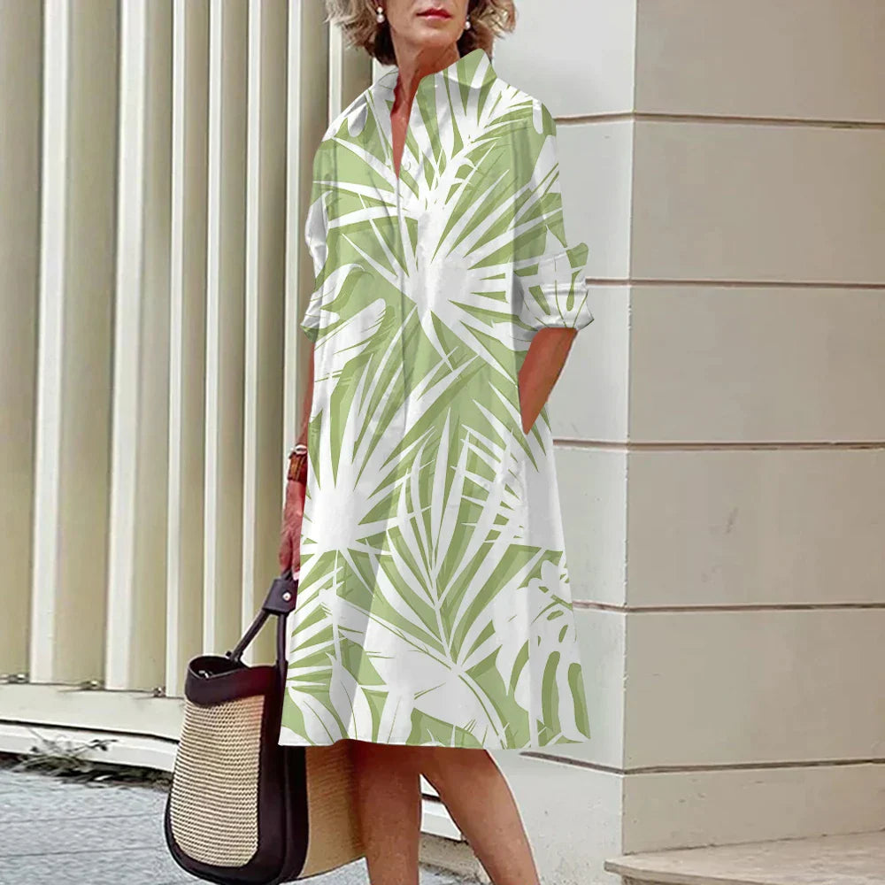 Vrouwelijke Overhemdjurk Klassieke Elegante Stijl