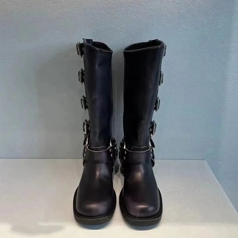 Stoere Bikerlaarzen voor Dames Vintage Look