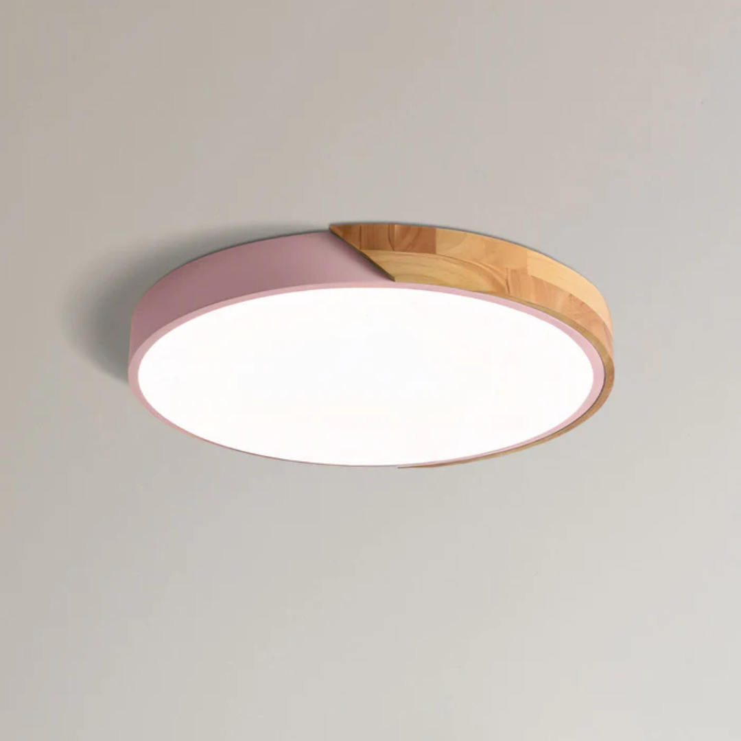 Plafondlamp Hout Scandinavisch LED Rond 23 Of 30cm Modern Design