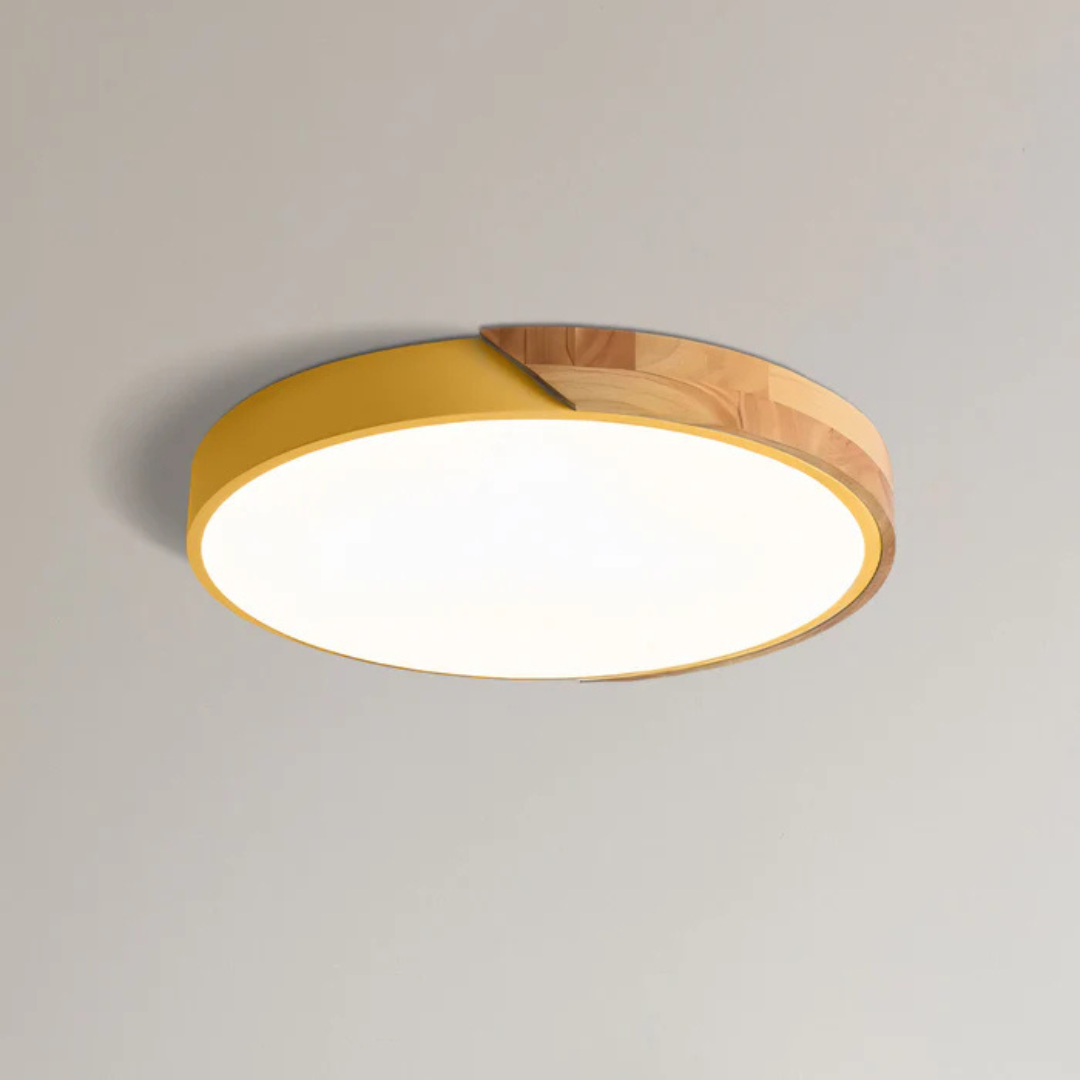 Plafondlamp Hout Scandinavisch LED Rond 23 Of 30cm Modern Design