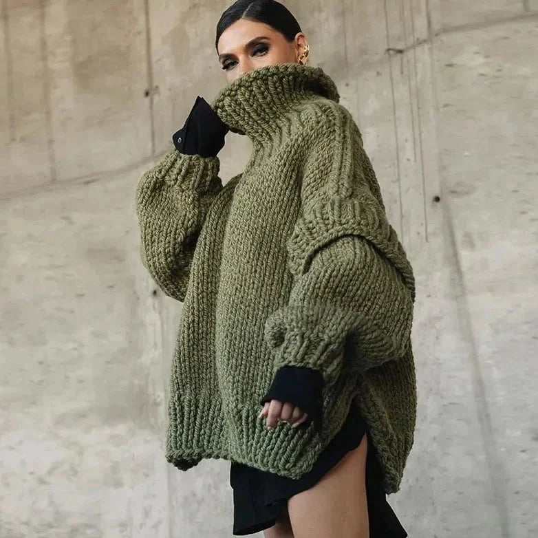 Vrouwentrui Oversized Rollkraag Warm en Comfortabel