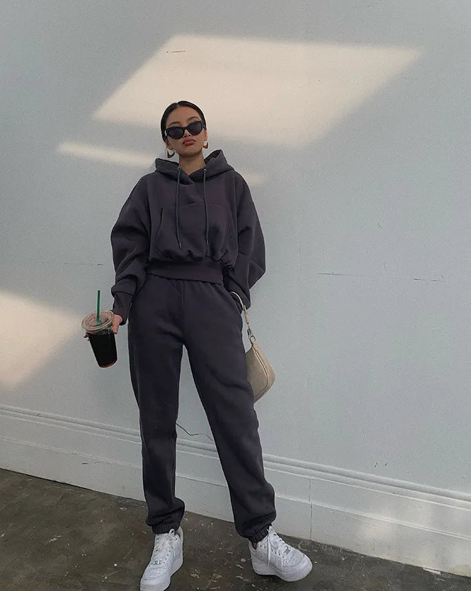 Dames Fleece Joggingpak Zacht en Warm