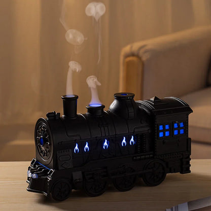 Ultrasone Luchtbevochtiger Treinvorm – Stille Luchtverfrisser voor Slaapkamer – Compacte Mistverstuiver met LED – Draagbare Nevel Maker – Decoratieve Luchtbevochtiging