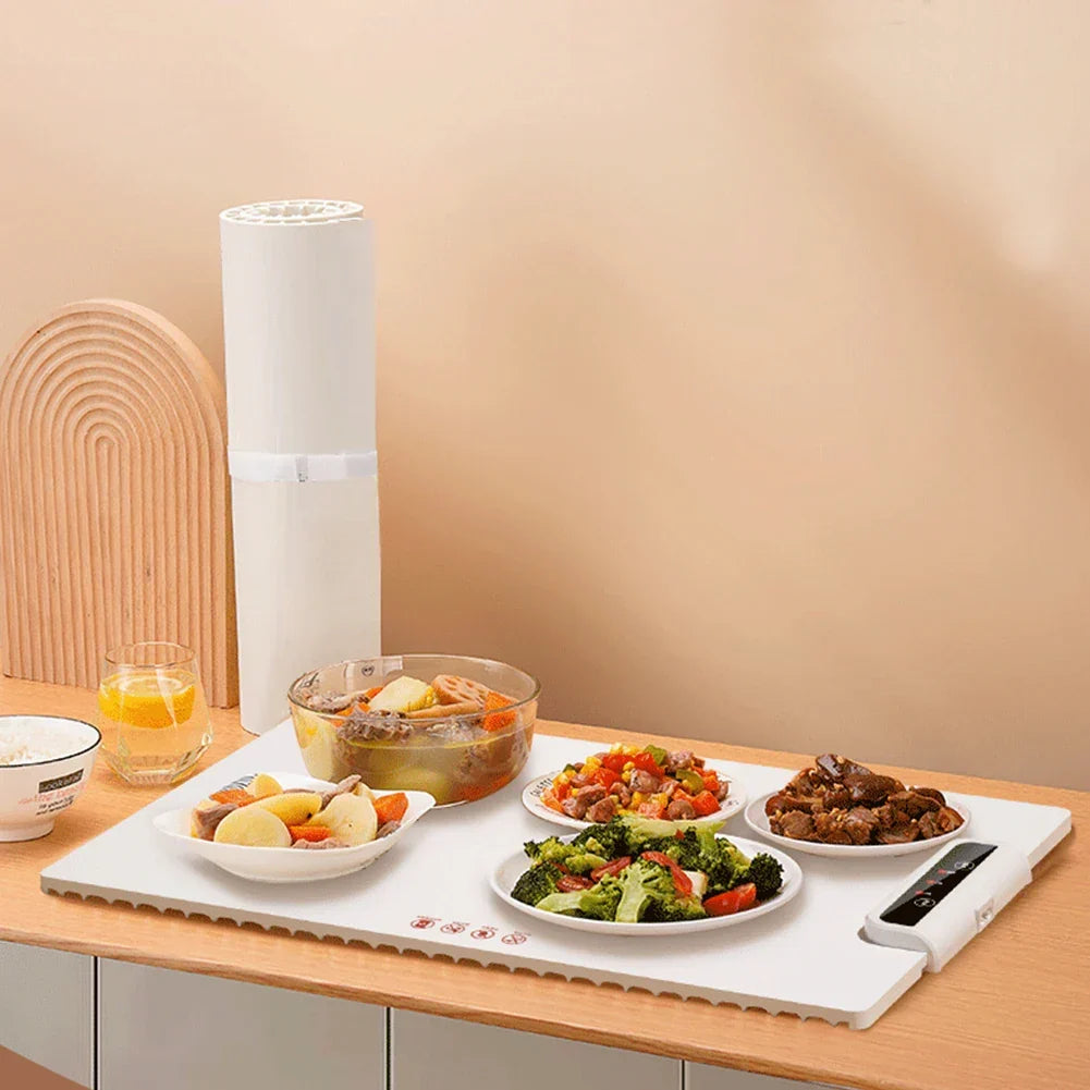 Opvouwbare Warmhouder Mat – Elektrisch Verwarmbaar Tafelblad voor Warme Maaltijden