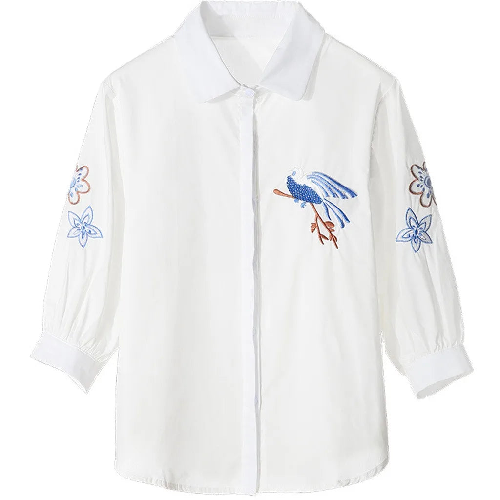 Vrouwelijke Elegante Blouse Met Kanten Details
