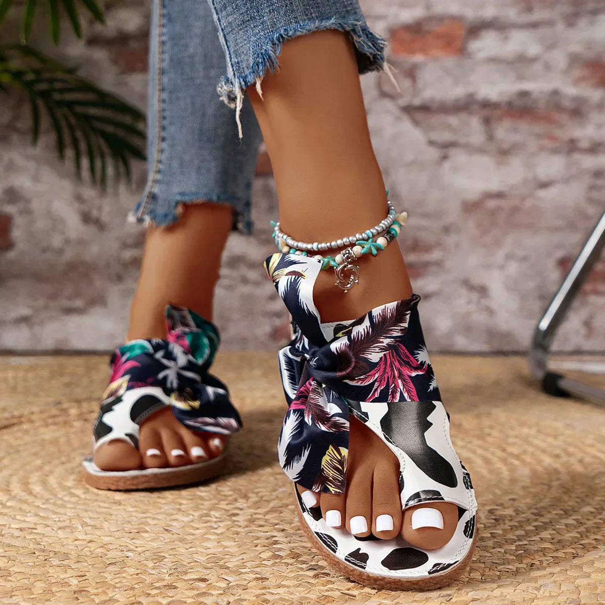 Dames Sandalen Zomer Blokhak Leer - StudioMarella
