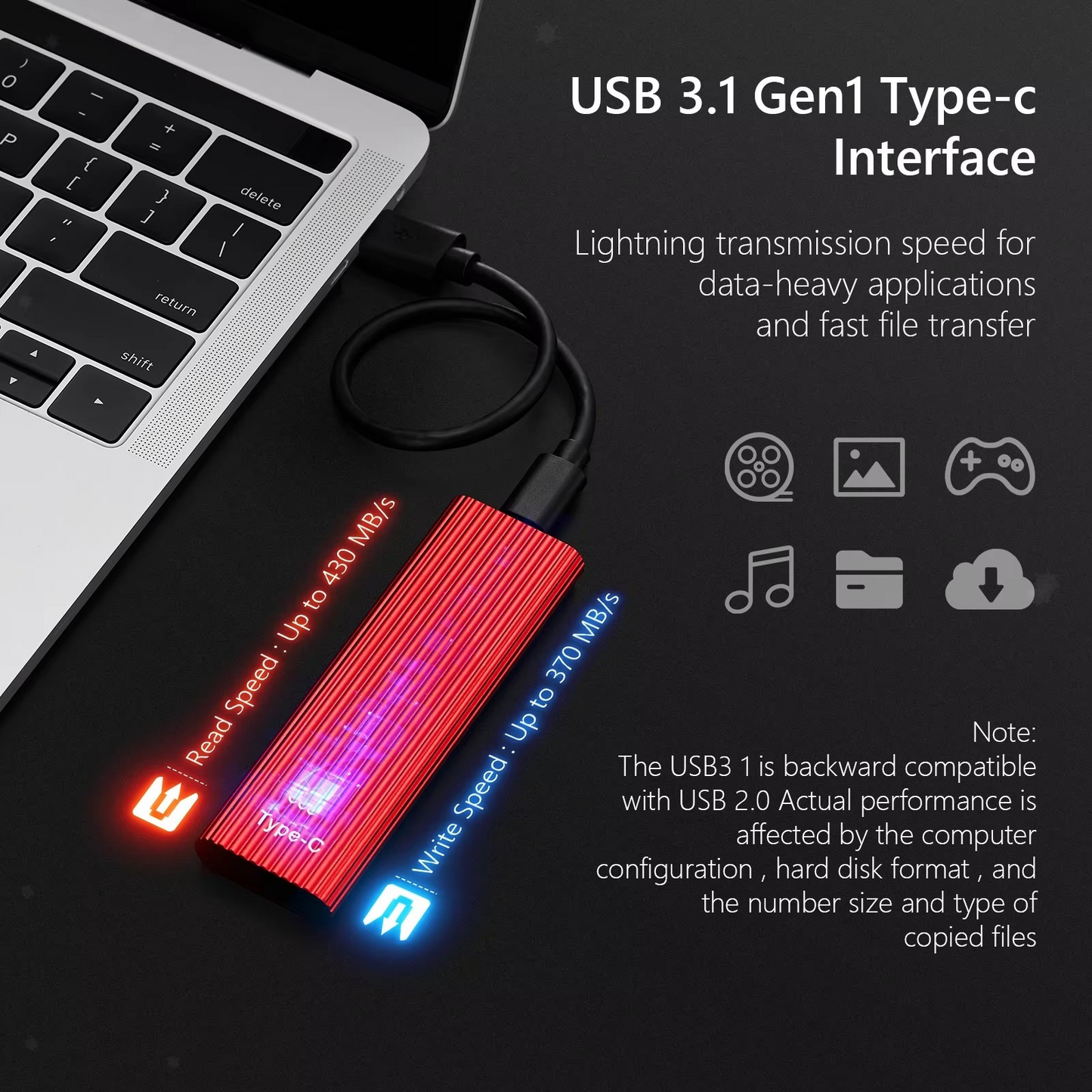 Draagbare Externe SSD – USB 3.1 Solid State Drive – 8TB tot 16TB Opslagcapaciteit voor Laptop Desktop