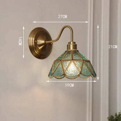 Wandlamp Tiffany Gebrandschilderd Glas Koper E27 Slaapkamer Woonkamer Gang Retro Vintage Wandverlichting Sfeerverlichting Klassiek
