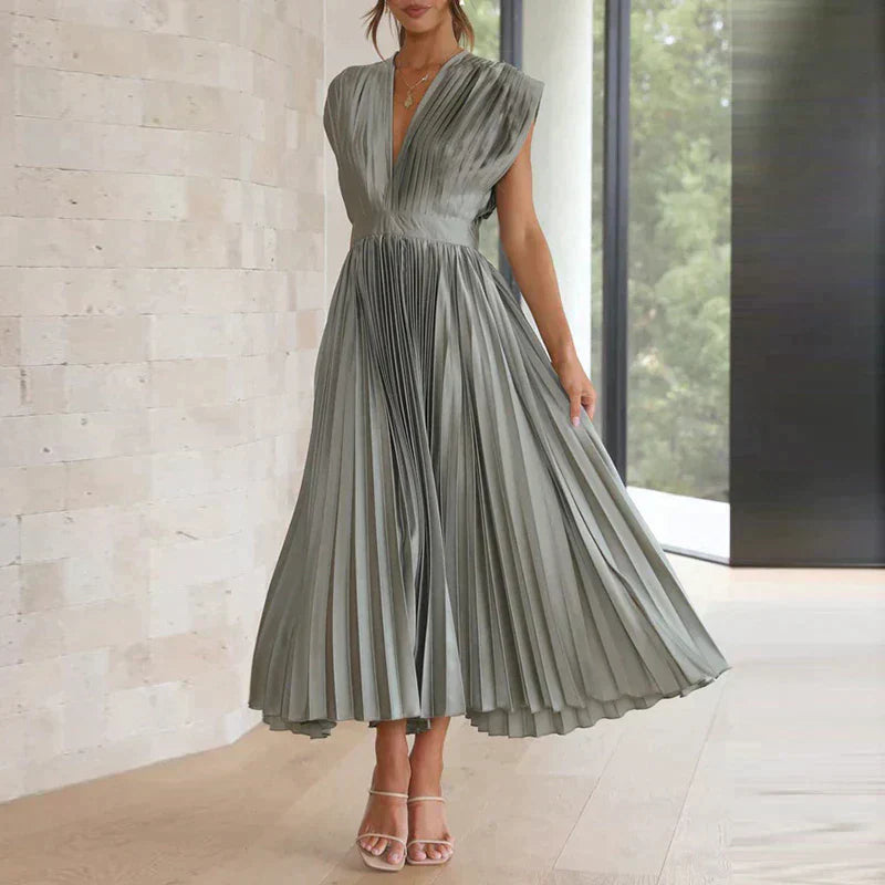 Elegante Plooirok voor Vrouw Jurk met Plooien