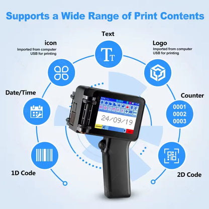 Draagbare Mobiele Inkjetprinter voor Etiketten en QR-Codes