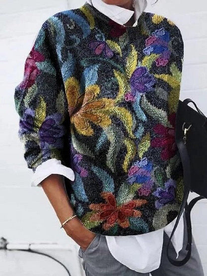 Vrouwelijke Bloemen Trui Floral Print Modieus