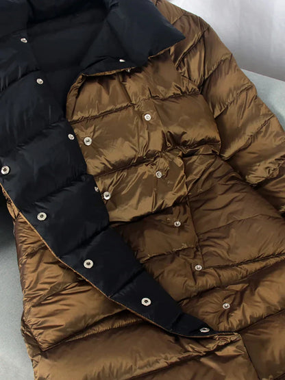 Dames Jas Geruit Warm en Stijlvol Lange Model