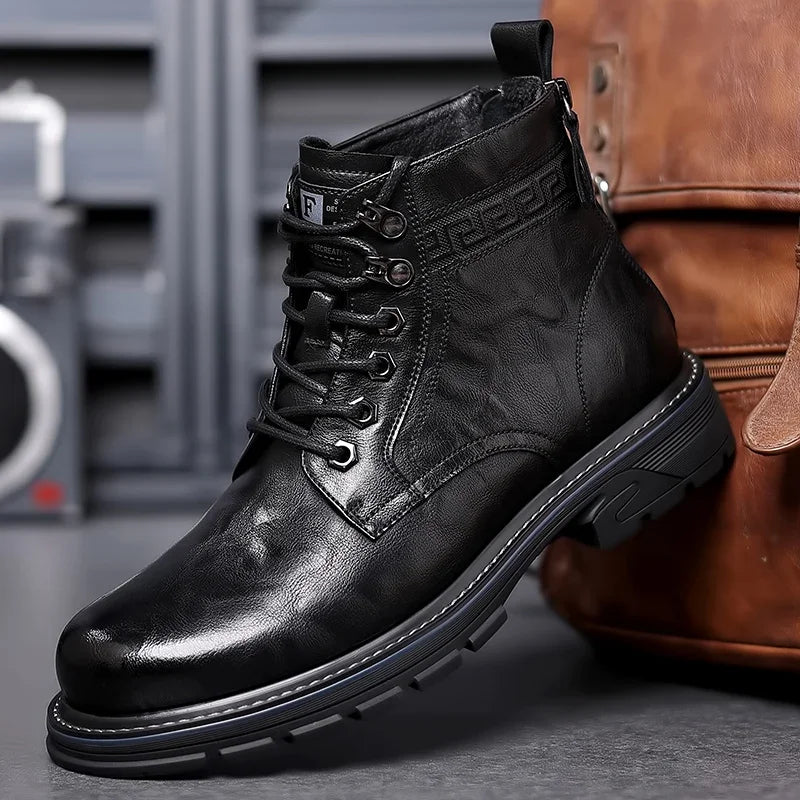 Herenboots Waterdicht Robuust met Vetersluiting Outdoor