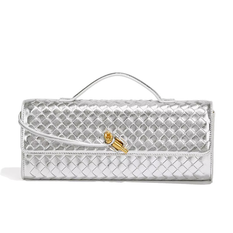 Vegan Leren Clutch Gevlochten Chique Design