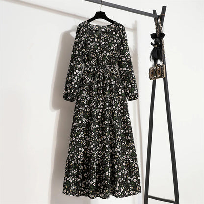 Elegante Zomerjurk Bloemenprint Lange Jurk voor Vrouw