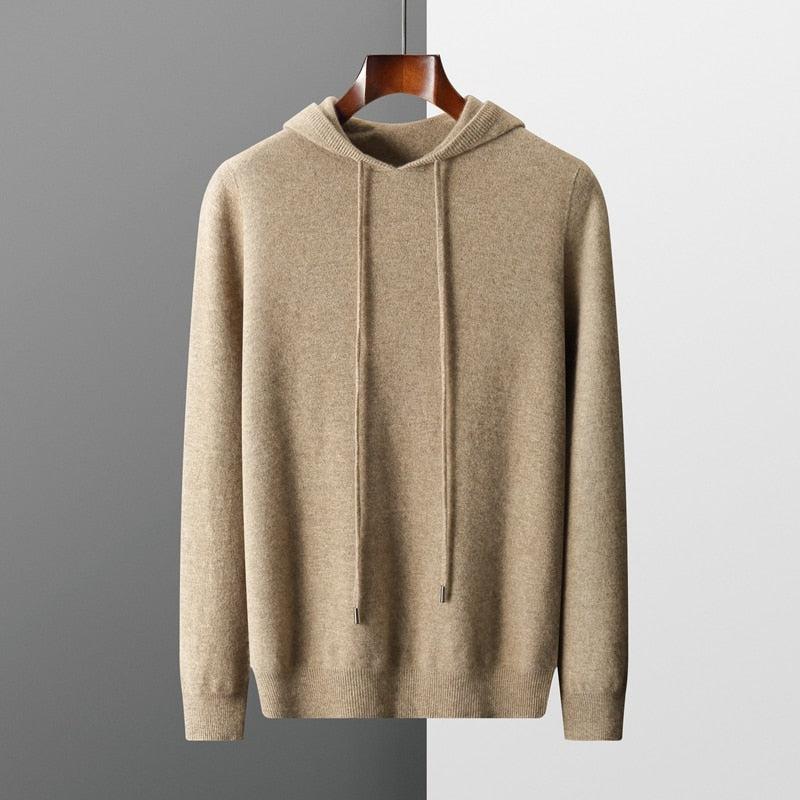 Wollen Hoodie met Capuchon voor Heren – Warm en Ademend Merino Trui – Thermoregulerende Outdoorkleding – Meerdere Kleuren