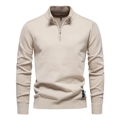 Heren Trui Quarter-Zip Comfortabel Klassieke Stijl Regular Fit
