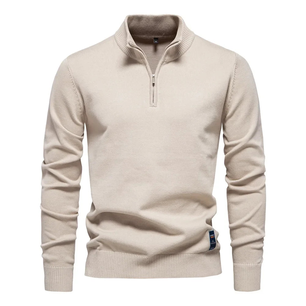 Heren Trui Quarter-Zip Klassiek Comfortabel