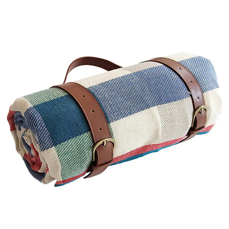 Picknickdeken Waterdicht Geruit Met Draagriem 150x200 Of 200x200 cm
