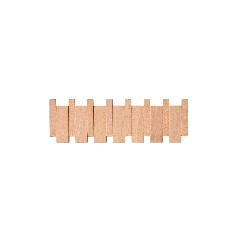 Magnetische Wandkapstok met Inklapbare Haken | 4-10 Haken | Hout