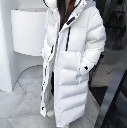 Lange Dames Pufferjas Waterdicht Warm