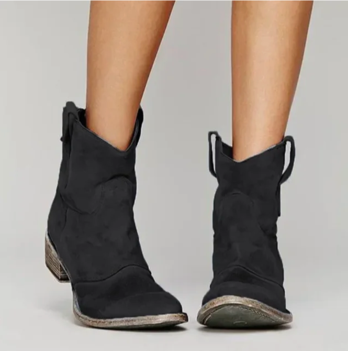 Vrouwen Laarzen Suède Western Stijl Comfortabele Zool