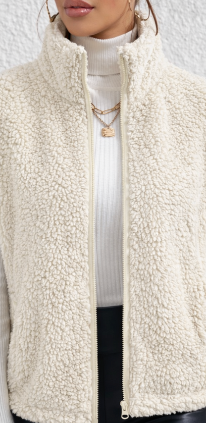 Teddy Gilet Zachte Jacc Voor Dames
