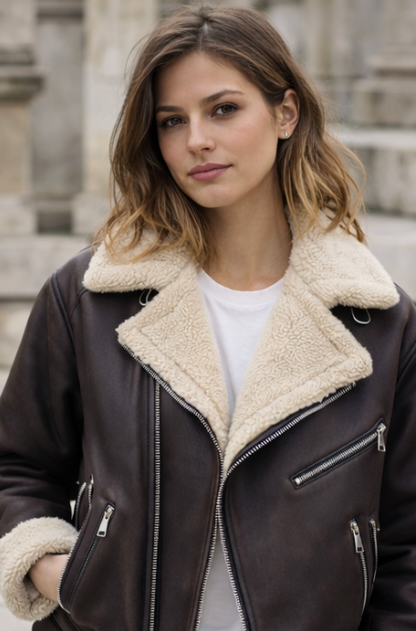 Vegan Leren Jas Dames - Moderne Trendy en Comfortabele Stijl