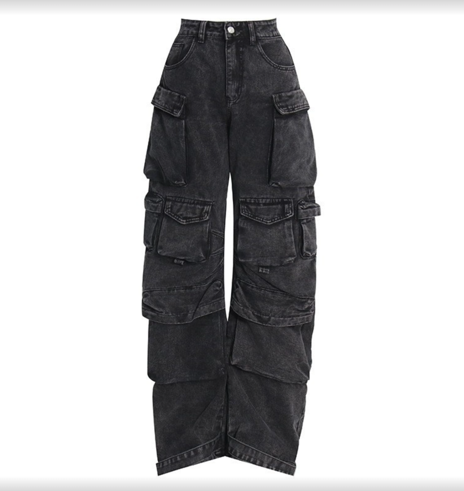 Dames Spijkerbroek Wijd met Zakken Casual Loose Fit - StudioMarella