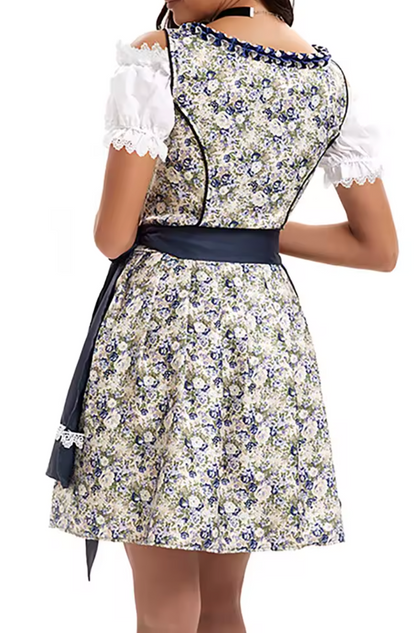 Dames Dirndl Jurk Oktoberfest Stijl met Schort → Dames Dirndl Jurk Traditioneel Oktoberfest Model