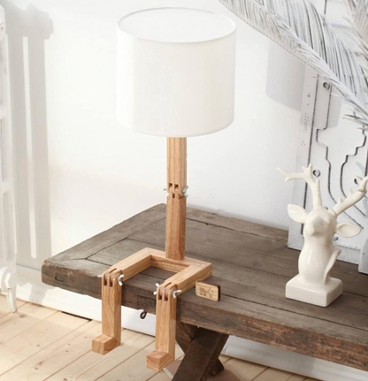 Leeslamp Hout Wit Scandinavisch Met Plank 44cm E27 Nachtkastje Bureau
