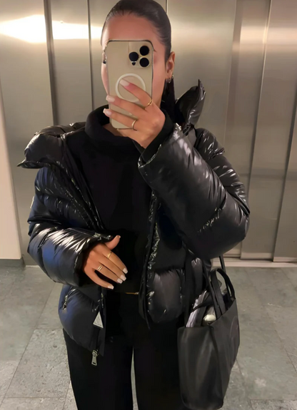 Dames Winterjas Gevoerd Pufferjas Warm en Slimfit