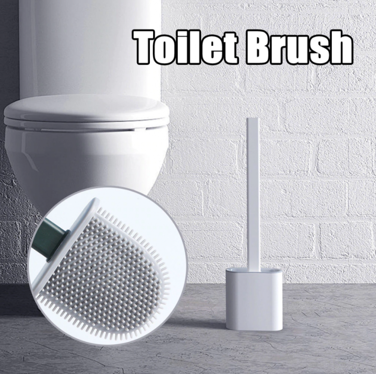 Siliconen Toiletborstel met Houder – Antibacterieel Snel Drogende WC Borstel voor Hygiënische Badkamer