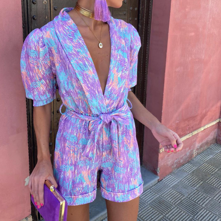 V-Hals Jumpsuit Jurk Lange Mouw Zwart Gala - StudioMarella