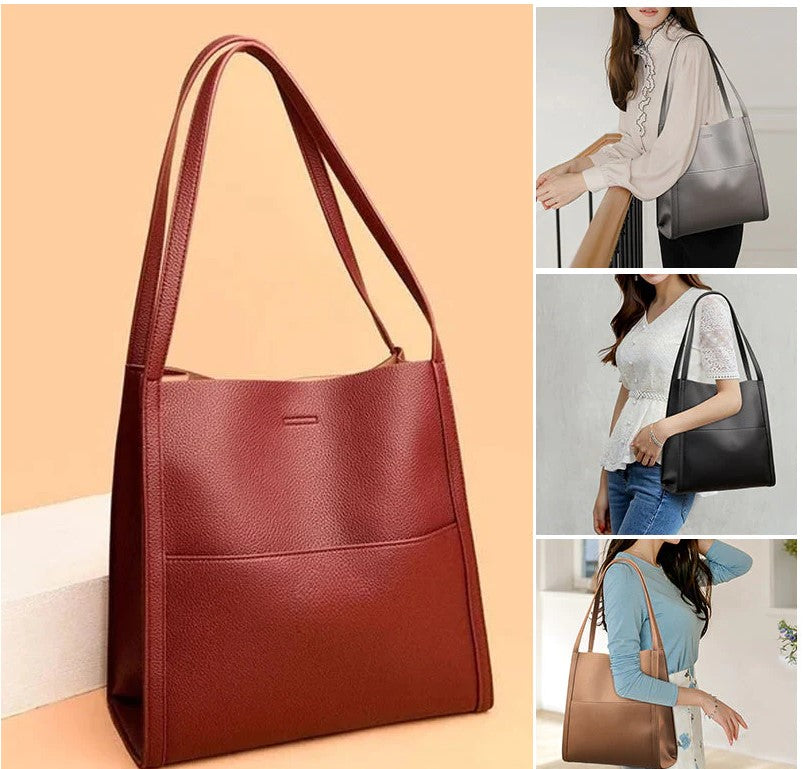Leren Schoudertas met Magnetische Sluiting – Ruim 55x30cm voor Dagelijks Gebruik – Verkrijgbaar in 5 Stijlvolle Kleuren